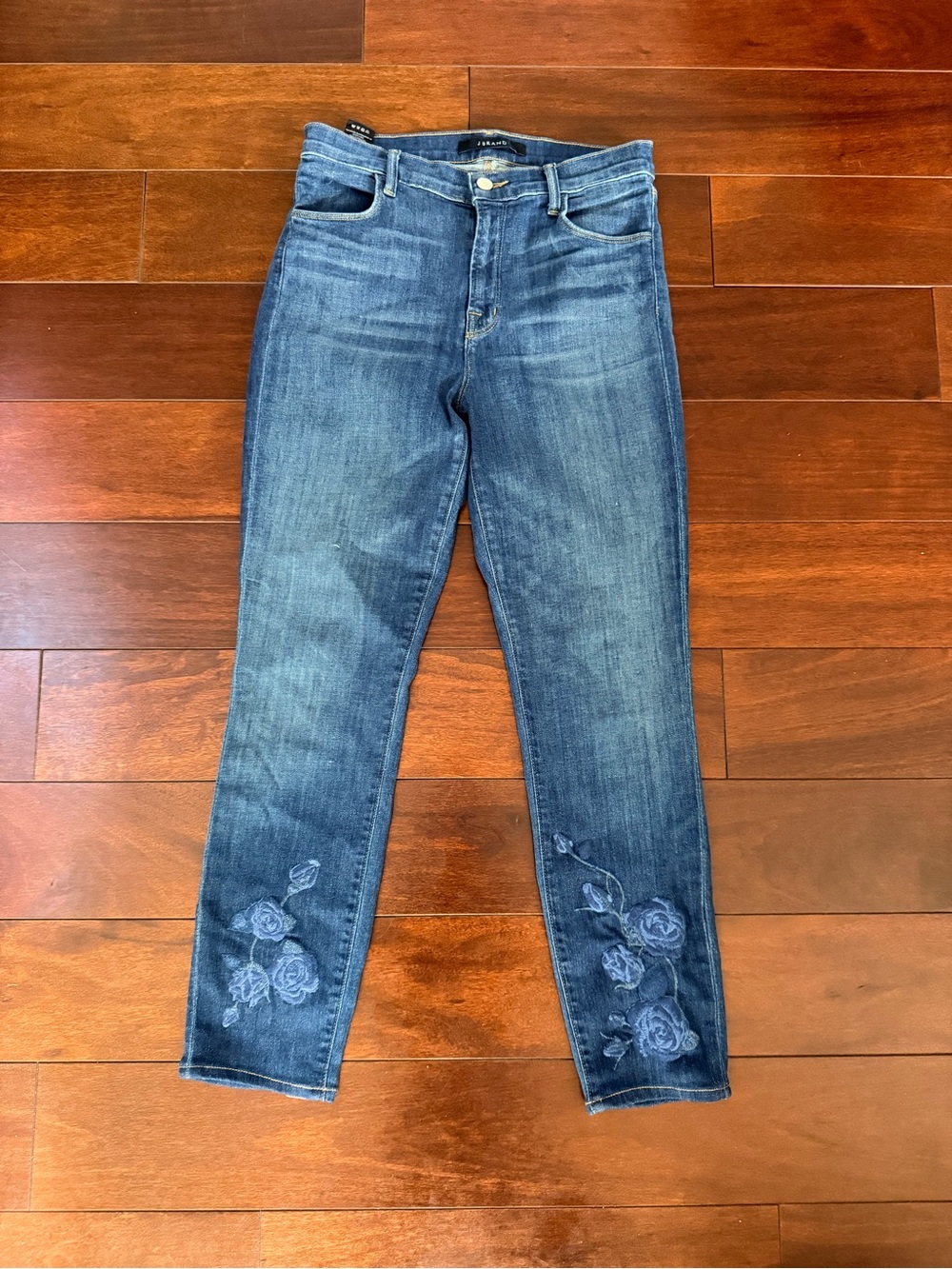 J Brand Alana High Rise Embroidered Jeans